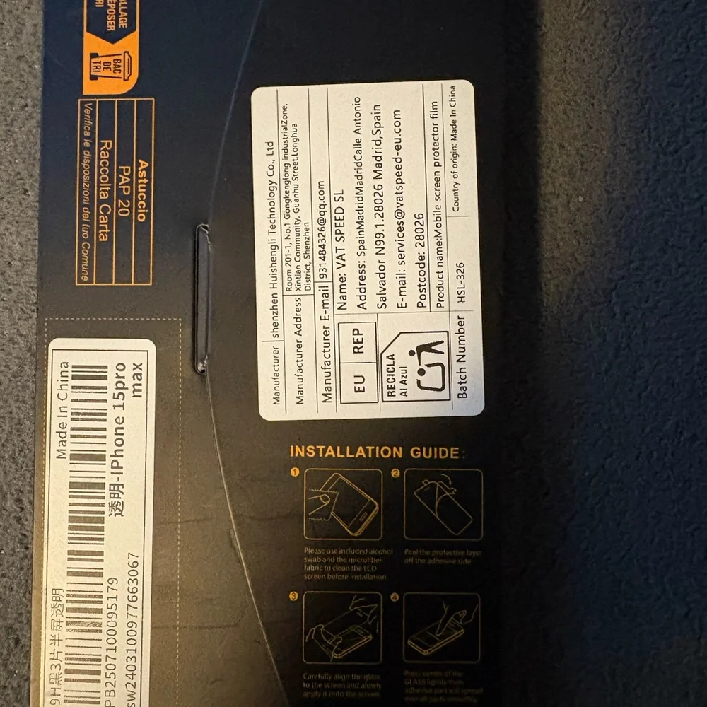 iPhone 15 Pro Max Glass Screen Protector 3 pk
